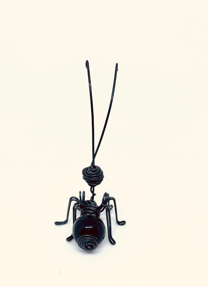 Black Ant Ant Sculpture. Wire and Glass Ant. Insects on Wire. Etsy