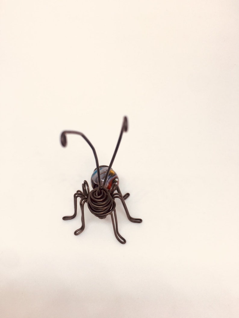 Original Sculpture. Ant Sculpture With Multicolored Glass Detail. Wire ...