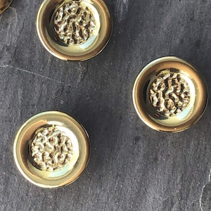 GOLD BUTTONS 3/4&quot; Vintage Plastic Shank Buttons for Clothing / Blazer Buttons & Jacket Buttons / Decorative Buttons 185