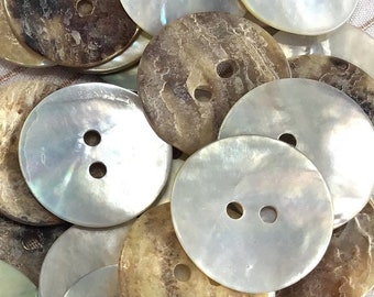 Vintage Mother of Pearl Buttons: 18mm Shell Buttons