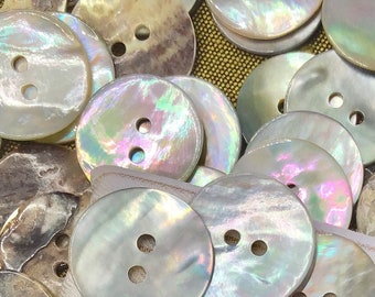 Vintage Mother of Pearl Buttons: 18mm Shell Buttons