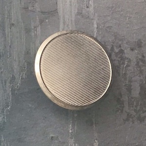 Vintage Matt Silber Metall Ösen Knöpfe: 2,5 cm Blazer / Mantel Knöpfe