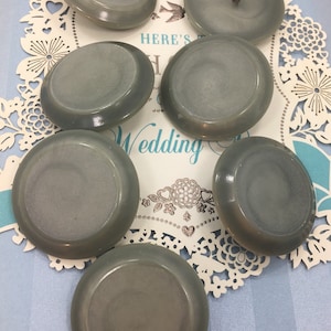 Vintage Italian Shank Buttons: 1-1/2&quot; Dark Sage Green Sewing Buttons