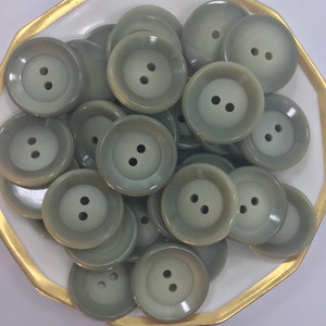QUALITY 1&quot; Sage Green Buttons ITALIAN Vintage Sewing Button for Clothing / Coat & Jacket Buttons / Designer Decorative Buttons 593
