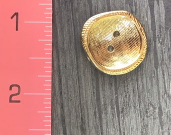 Square GOLD BUTTONS Vintage 7/8 "Botones dorados metálicos para ropa / Botones de chaqueta / Botones de vestido / Botones decorativos 31