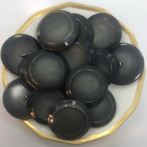 Vintage Italian Grey Buttons: Designer Coat & Jacket Sewing Buttons (1-1/2&quot;)