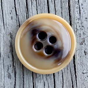 Vintage Italian Cappuccino Brown Buttons: 1-1/4&quot; (32mm) Sewing Buttons