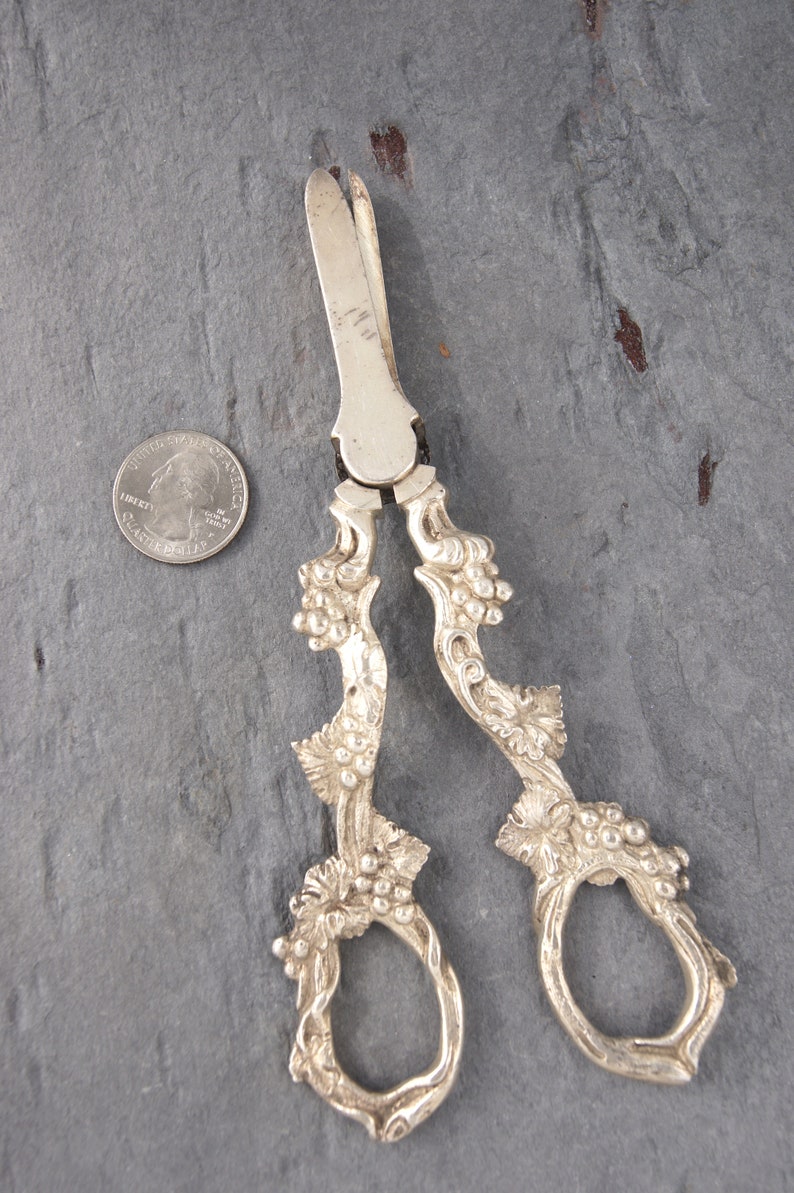 Antique Scissors Sterling Silver 925 73g British Hallmarks Etsy