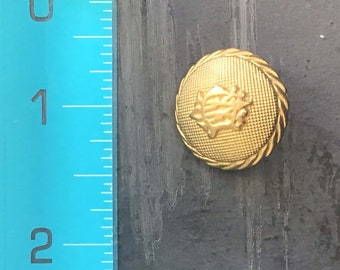 EMBOSSED GOLD METAL Buttons 7/8" Vintage Metal Shank Buttons for Clothing / Blazer Buttons & Coat Buttons / Decorative Buttons 92