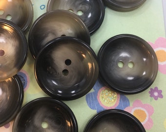 QUALITY 7/8" Stormy Grey Buttons ITALIAN Vintage Sewing Button for Clothing / Coat & Jacket Buttons / Designer Decorative Buttons 553