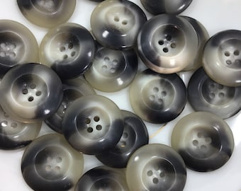 QUALITY 7/8" Stormy Grey 4 Hole Buttons ITALIAN Vintage Sewing Button for Clothing / Coat & Jacket Buttons / Designer Decorative Buttons 609