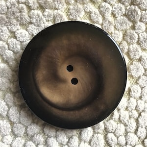 ITALIAN QUALITY 2 Hole Dark Chocolate Brown Buttons 1-3/4&quot; (44mm) 72L Vintage Sewing Button for Clothing / Coat & Jacket Buttons 530