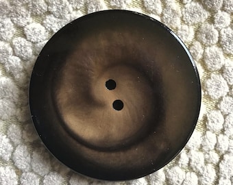 ITALIAN QUALITY 2 Hole Dark Chocolate Brown Buttons 1-3/4" (44mm) 72L Vintage Sewing Button for Clothing / Coat & Jacket Buttons 530