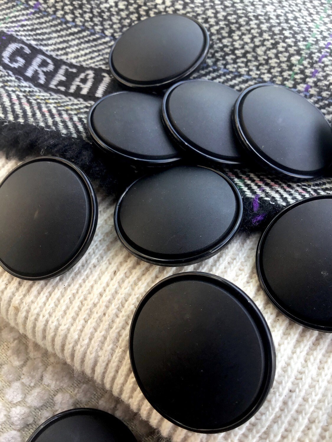 3/8 Black Shank Buttons 4pk - Buttons - Buttons - Buttons