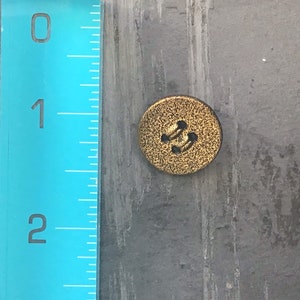 Matte Gold Metal Buttons: Vintage 1970s, 3/4&quot; (19mm)
