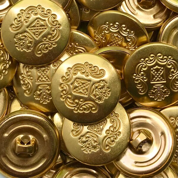Metal Coat Buttons Etsy