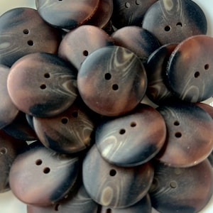 Vintage Earth Brown 2-Hole Buttons: 1-1/8&quot; (28mm) Sewing Supplies