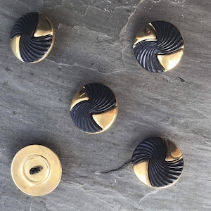 GOLD BUTTONS 1&quot; Vintage Plastic Shank Buttons for Clothing / Blazer Buttons & Jacket Buttons / Decorative Buttons 211