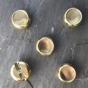 Vintage Gold Metallic Shank Buttons 7/8&quot; - Blazer & Jacket Buttons
