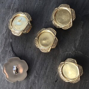GOLD BUTTONS 1&quot; Vintage Plastic Shank Buttons for Clothing / Blazer Buttons & Jacket Buttons / Decorative Buttons 213