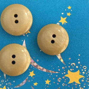 QUALITY 1&quot; Natural Beige Thick Buttons ITALIAN Vintage Sewing Button for Clothing / Coat & Jacket Buttons / Designer Decorative Buttons 665