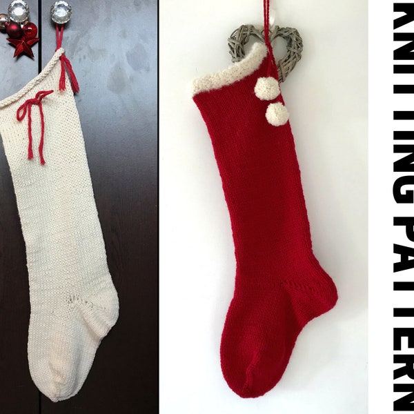 Knit Christmas Stocking Pattern Etsy