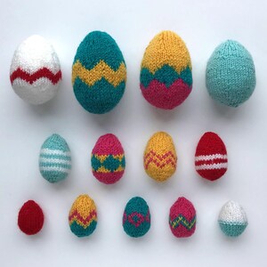 Knit Easter Eggs Pattern: Easy Knit, 3 Sizes, Hanging Decorations (PDF Download) image 11