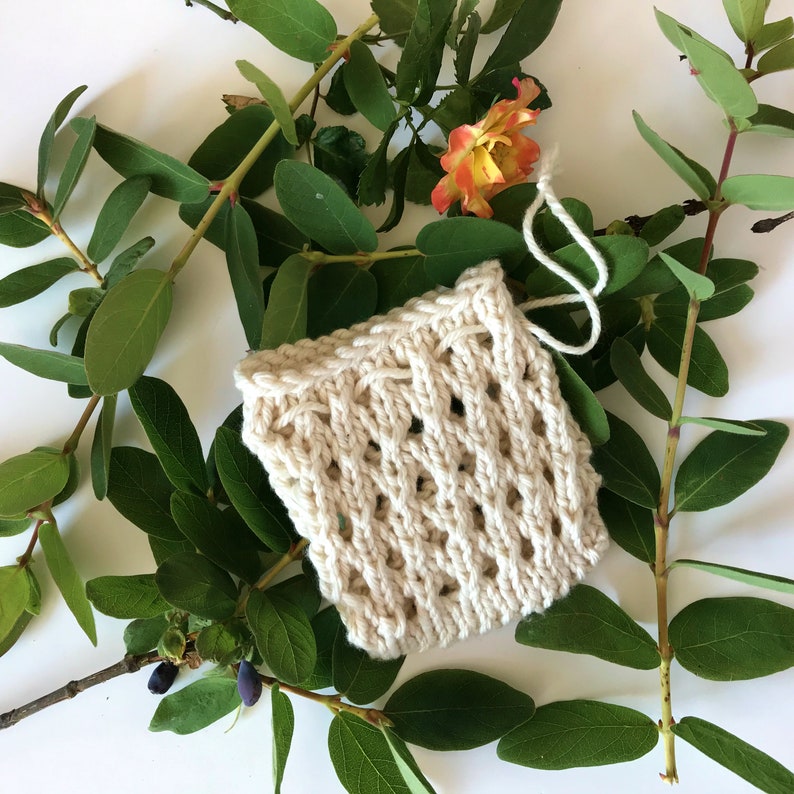 Six Ways Soap Saver Sack KNITTING PATTERN Instant Downloadable Knitting Pattern No Seams Easy to