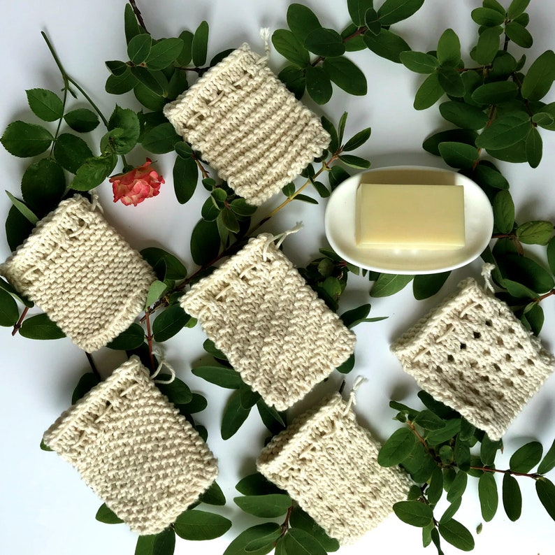 Six Ways Soap Saver Sack KNITTING PATTERN Instant Etsy