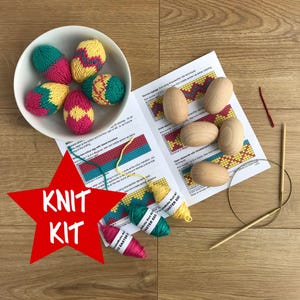 Easter Egg Knit Kit: Eco-Friendly DIY Ornament Craft