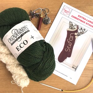 Christmas stocking KNITTING PATTERN hand-knit your own image 2