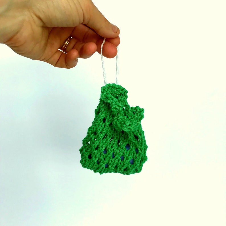 Eco soap saver sack handmade soap holder plastic-free Green