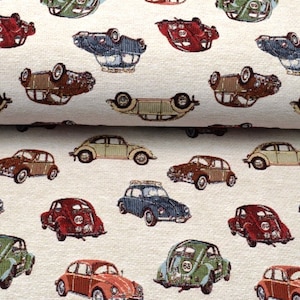 1 m/22.95 Euro Tapestry Fabric VW Beetle Decoration Curtains Cushions Bags Cult Beetle Car made in EU Sold by the Meter Decoration