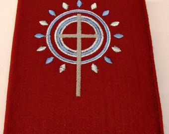 Couverture de louange de Dieu, la main de rouge foncé de feutre de 3 mm de la couverture