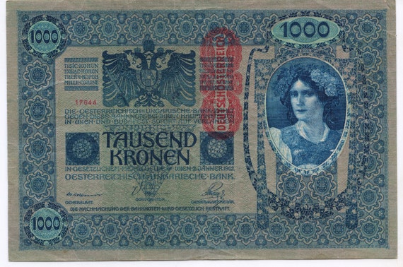 Banknote 1902 1000 Osterreichisch Ungarischen Kronen Ausgabe Etsy Freizeit, hobby & nachbarschaft (302). etsy