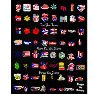 Puerto Rico Shoe Charms: Boricua, Taíno, PR Flag
