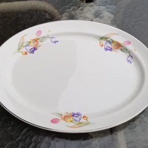 Hall Superior China Tulips Platter 13 1/2&quot;