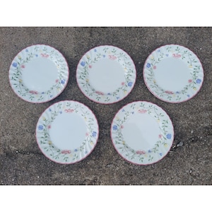 5 Johnson Bros Summer Chintz 6 3/4&quot; Dessert / Pie Plates Earthenware