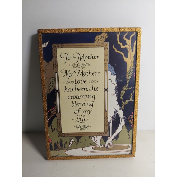 Vintage Art Deco Framed Mother'a Love Sentiment