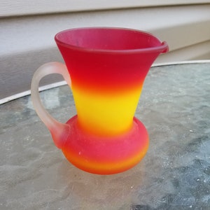 Pilgrim Amberina Creamer w/ Applied Handle