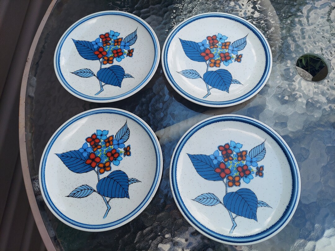 4 Mikasa Cordon Bleu Hydrangea CG502 Salad Plates 7 1/2 Etsy