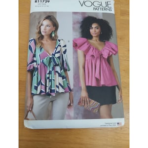 Vogue R11729 Lined Empire Waist Top Pattern Uncut