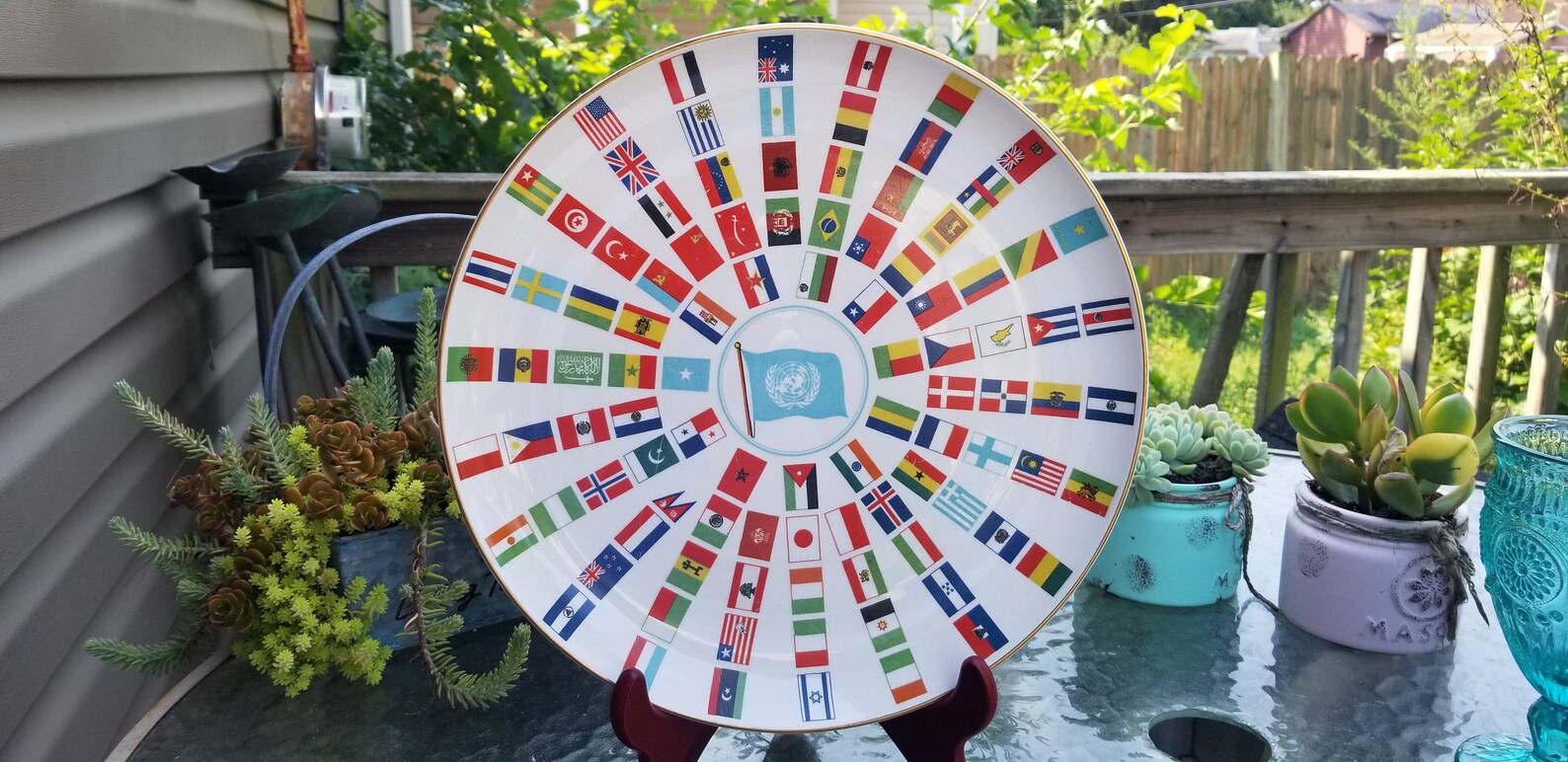 Dec 1960 United Nations Flags Collectors Plate 12 1/4 Etsy