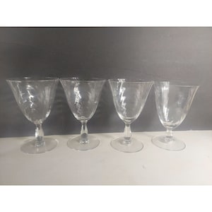 3 copas de agua Cambridge Caprice Clear Stem 301 y 1 copa de té helado