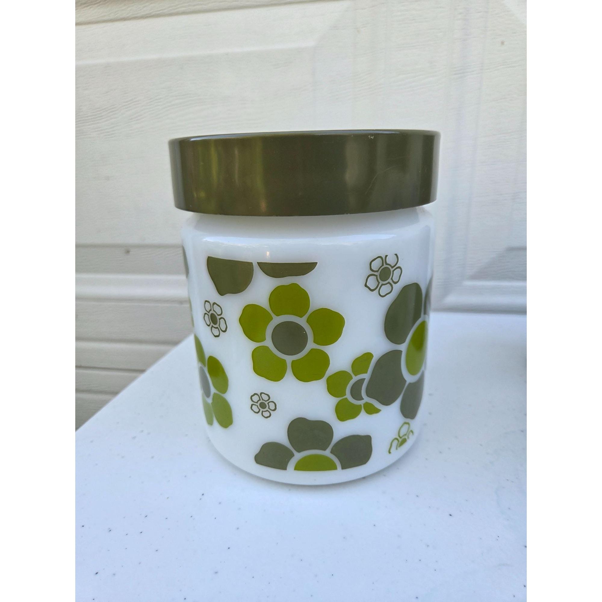 Vintage Anchor Hocking Crazy Daisy Canister 6 1/2
