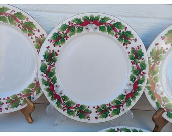 Multicolor Set of 4 Certified International 22780SET4 Home for Christmas 10.5 Dinner Plate One Size