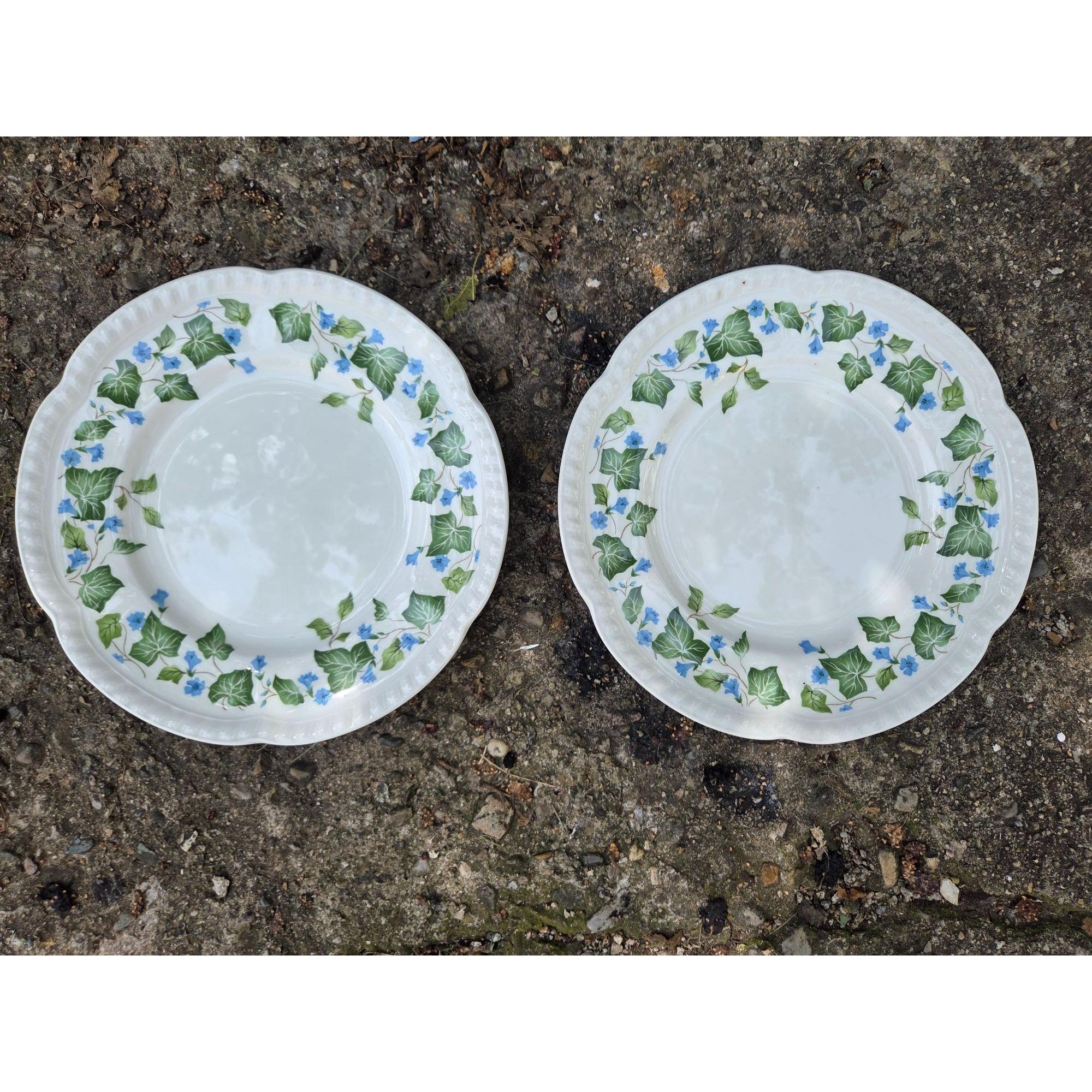 8 Blue Flower Plates - Etsy