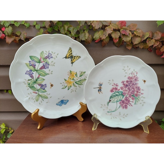 Buy Lenox Butterfly Meadow Lot of Dinner Plate and Salad Plate