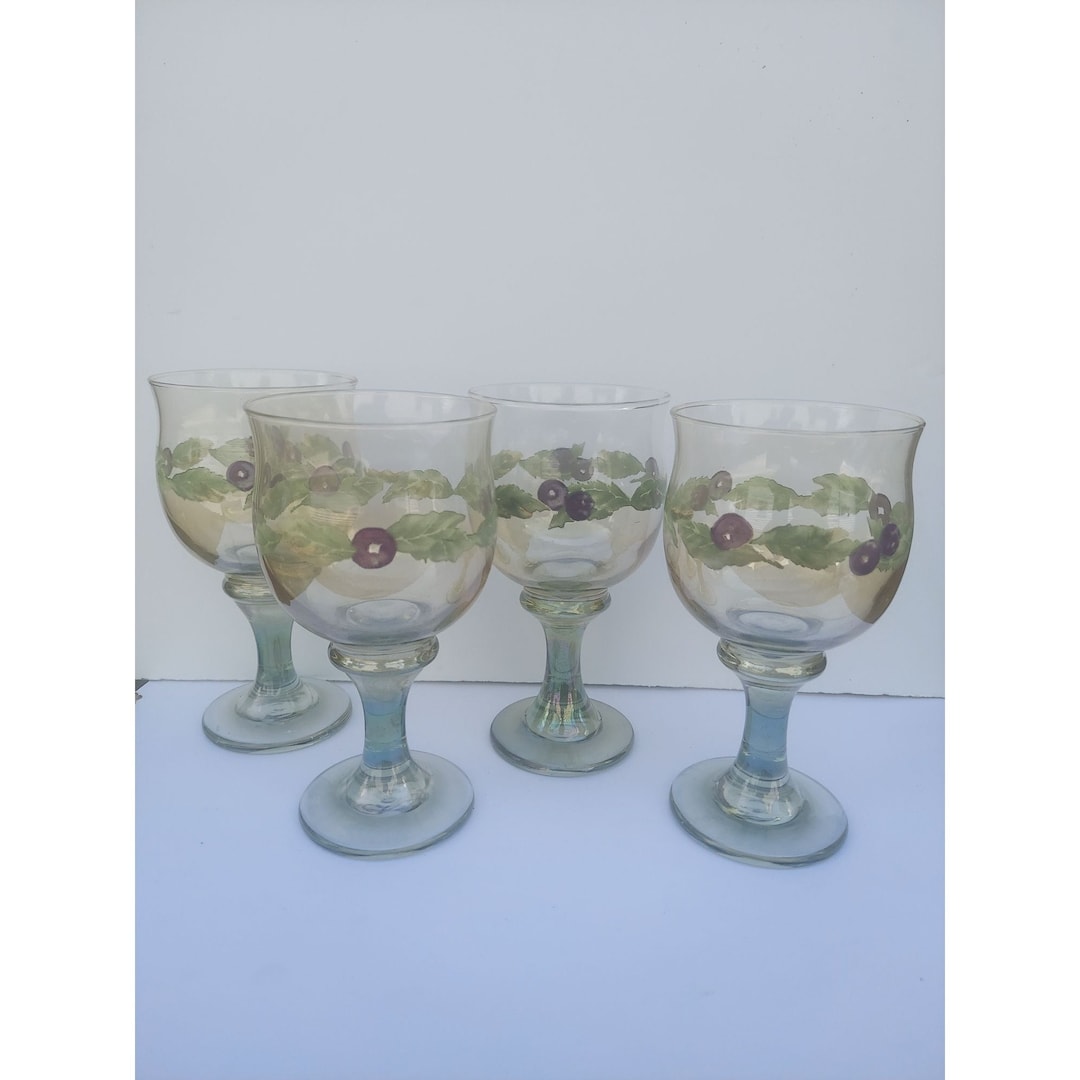 Graff Tea 4 Pfaltzgraff Jamberry 12 Fl Oz Iced Tea Goblets - Etsy