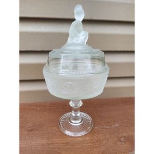L G Wright Westward Ho! Pioneer Tippecanoe 11&quot; Covered Compote
